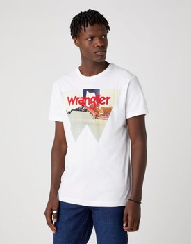 MĘSKI T-SHIRT WRANGLER SS PHOTO W TEE REAL WHITE W7G7D3XW1