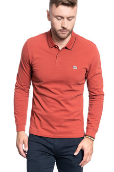 MĘSKIE POLO LEE LS PIQUE POLO RED OCHRE L61VRLOE