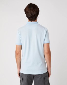 MĘSKIE POLO WRANGLER SS REFINED POLO CERULEAN BLUE  W7AFKHXVT