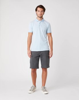 MĘSKIE POLO WRANGLER SS REFINED POLO CERULEAN BLUE  W7AFKHXVT