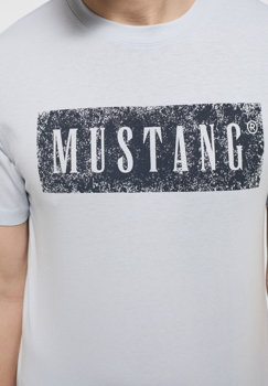 MUSTANG ALEX C PRINT MĘSKI T-SHIRT KOSZULKA LOGO NADRUK GRAY DAWN 1013520 4017