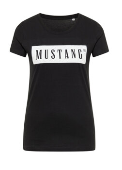 MUSTANG ALINA C LOGO TEE DAMSKI T-SHIRT KOSZULKA LOGO BLACK 1013220 4142