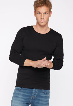 MUSTANG ANTON C BASIC MĘSKI LONGSLEEVE BLACK 1000940 4142