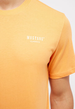 MUSTANG AUSTIN MĘSKI T-SHIRT KOSZULKA LOGO TANGERINE 1014950 7036