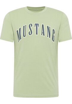 MUSTANG Austin Męski T-shirt Koszulka Logo Nadruk Swamp 1014927 6190