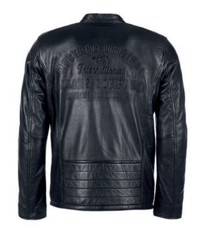 MUSTANG BIKER JACKET MĘSKA KURTKA SKÓRZANA SKÓRA ELEGANCKA NA ZAMEK MU-M242-164