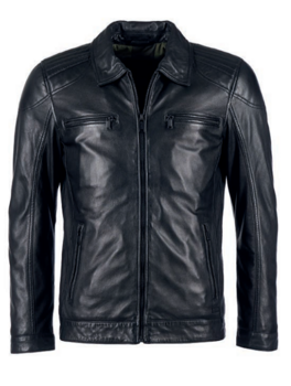 MUSTANG BIKER JACKET MĘSKA KURTKA SKÓRZANA SKÓRA ELEGANCKA NA ZAMEK MU-M242-186