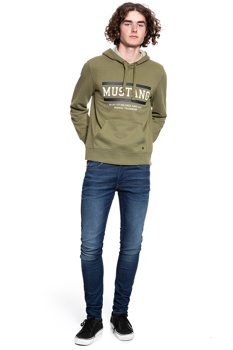 MUSTANG BLUZA Bennet H Logo BURNT OLIVE 1008008 6358