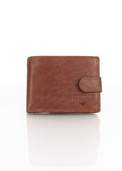 MUSTANG Denimo Wallet Side Opening With Button SKÓRZANY PORTFEL POJEMNY NA KARTY PREMIUM RFID