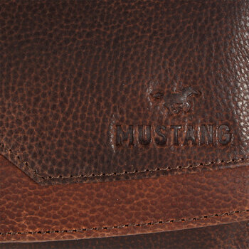 MUSTANG LA SPEZIA WALLET DAMSKI SKÓRZANY PORTFEL PREMIUM POJEMNY NA KARTY SKÓRA BROWN 06.100901