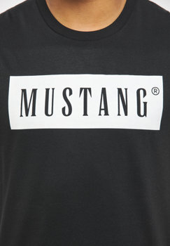 MUSTANG STYLE ALEX C LOGO TEE MĘSKI T-SHIRT KOSZULKA NADRUK BLACK 1013223 4142