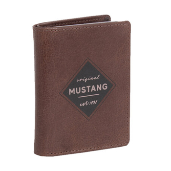 MUSTANG Santos Wallet Side Opening MĘSKI SKÓRZANY PORTFEL PREMIUM POJEMNY NA KARTY SKÓRA BROWN 06.105301