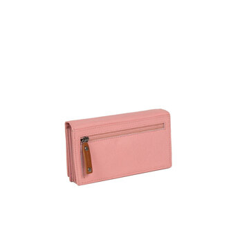 MUSTANG Seattle Long Wallet Top Opening Flap DAMSKI SKÓRZANY PORTFEL PREMIUM POJEMNY NA KARTY SKÓRA PINK 06.104313