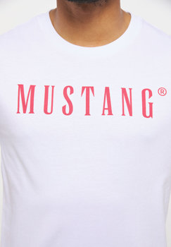 MUSTANG Style Alex C LOGO Tee MĘSKI T-SHIRT KOSZULKA NADRUK LOGO General White 1013221 2045