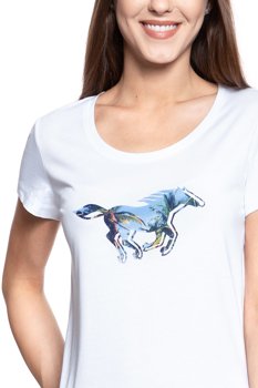 MUSTANG T SHIRT DAMSKI Horse T-Shirt general White 1007523 2045