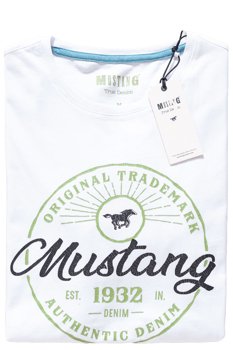MUSTANG T SHIRT Logo Crack Tee general White 1007613 2045