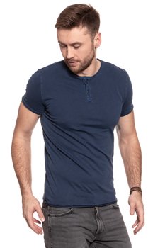 MUSTANG T SHIRT Open edge Henley DRESS BLUES 1007076 5334