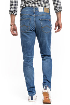 MUSTANG TRAMPER TAPERED MĘSKIE SPODNIE JEANSOWE JEANSY DENIM BLUE 1014043 5000 682