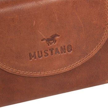 MUSTANG UDINE WALLET DAMSKI SKÓRZANY PORTFEL PREMIUM POJEMNY NA KARTY SKÓRA COGNAC 06.102231