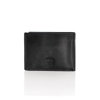 MUSTANG UDINE WALLET MĘSKI SKÓRZANY PORTFEL PREMIUM POJEMNY NA KARTY SKÓRA BLACK 06.101900