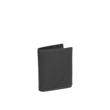 MUSTANG UDINE WALLET UNIWERSALNY SKÓRZANY PORTFEL PREMIUM POJEMNY NA KARTY SKÓRA BLACK 06.102000