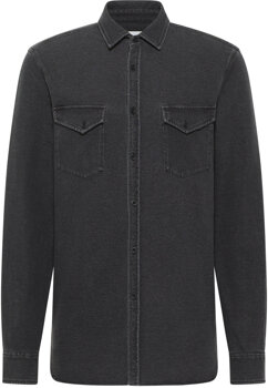 Męska Koszula MUSTANG Clemens Knit Terry Shirt Denim Black 1014626 4000 800