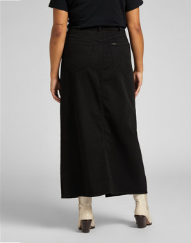 SPÓDNICA LEE LONG SKIRT PLUS BLACK L38UQH01