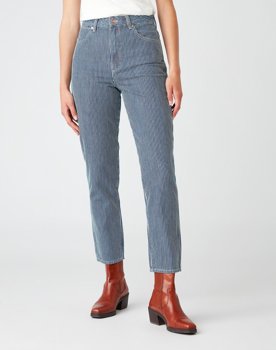 SPODNIE DAMSKIE WRANGLER MOM JEANS INDIGO HICKORY W246AT34Y