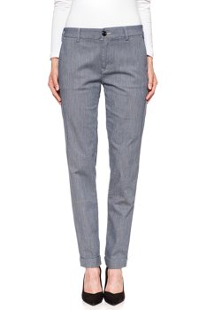 SPODNIE LEE DAMSKIE SLIM CHINO NAVY PINSTRIPE L310YACK