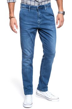 SPODNIE MATERIAŁOWE MĘSKIE MUSTANG RealX Chino DENIM BLUE 1008081 5000 582