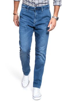 SPODNIE MATERIAŁOWE MĘSKIE MUSTANG RealX Chino DENIM BLUE 1008081 5000 582