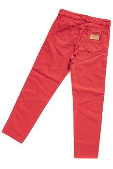 SPODNIE WRANGLER DAMSKIE CROPPED STRAIGHT RED W229DM23K