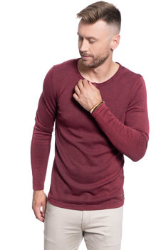 SWETER MĘSKI MUSTANG EMIL H HENLEY RHUBARB 1009134 7194