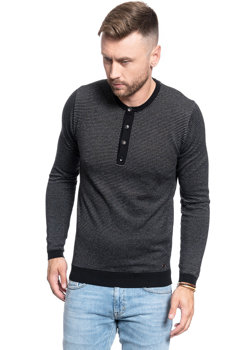 SWETER MĘSKI MUSTANG Emil Henley BLACK 1009784 4142