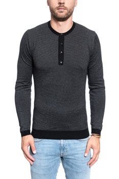 SWETER MĘSKI MUSTANG Emil Henley BLACK 1009784 4142