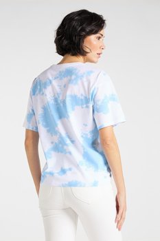 T-SHIRT DAMSKI LEE TIE DYE GRAPHIC TEE BOYFRIEND FIT SKY BLUE L41YFENR