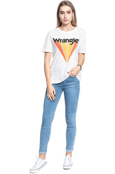 T-SHIRT DAMSKI WRANGLER BOYFRIEND TEE OFFWHITE W7019EA02