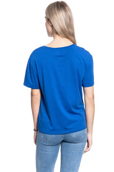 T-SHIRT DAMSKI WRANGLER DRAPE TEE COBALT BLUE W7P7F6B09