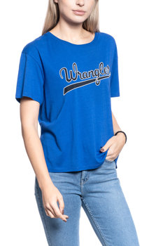 T-SHIRT DAMSKI WRANGLER DRAPE TEE COBALT BLUE W7P7F6B09