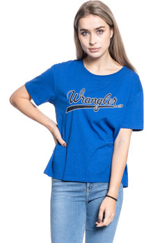 T-SHIRT DAMSKI WRANGLER DRAPE TEE COBALT BLUE W7P7F6B09