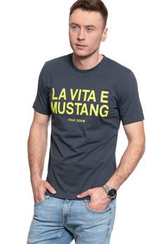 T-SHIRT MĘSKI MUSTANG ALEX C PRINT BLUE NIGHTS 1009021 4085