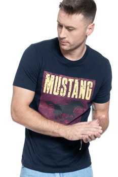 T-SHIRT MĘSKI MUSTANG ALEX C PRINT DARK SAPPHIRE 1007926 4136