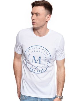 T-SHIRT MĘSKI MUSTANG ALEX C PRINT GENERAL WHITE 1009020 2045