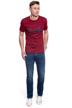 T-SHIRT MĘSKI MUSTANG Alex C Print RHUBARB 1007847 7194