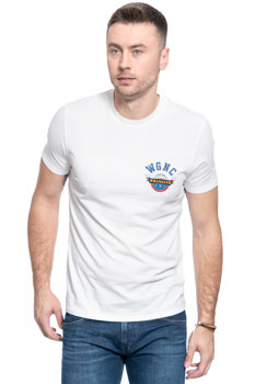 T-SHIRT MĘSKI WRANGLER SS GLOBE TEE OFF WHITE W7C8FK737