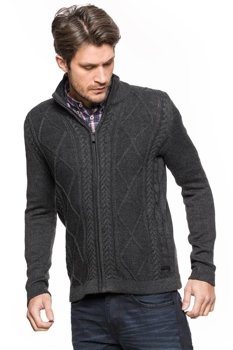 TOM TAILOR CABLE ZIP JACKET 3019415.00.10 COL. 2572