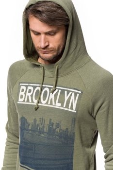 TOM TAILOR CITY PRINT HOODY OAK LEAF GREEN 2529676.00.12 COL. 7512