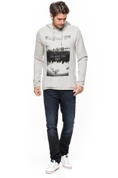 TOM TAILOR OPEN EDGE HOODY WITH PRINT MELANGE 2529498.00.12 COL. 2607