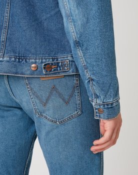 WRANGLER 124MJ SHERPA MĘSKA KURTKA JEANSOWA LOGO 3 YEARS W4MSUG10K