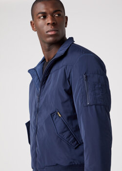 WRANGLER BOMBER JACKET MĘSKA KURTKA PRZEJŚCIOWA NAVY W4C5W3114